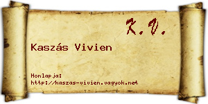 Kaszás Vivien névjegykártya